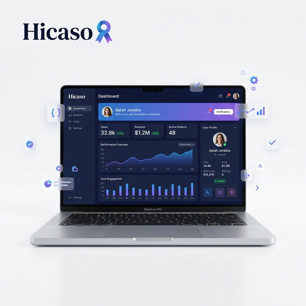 Hicaso Dashboard on Macbook Laptop